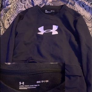 black mens under armour crew neck